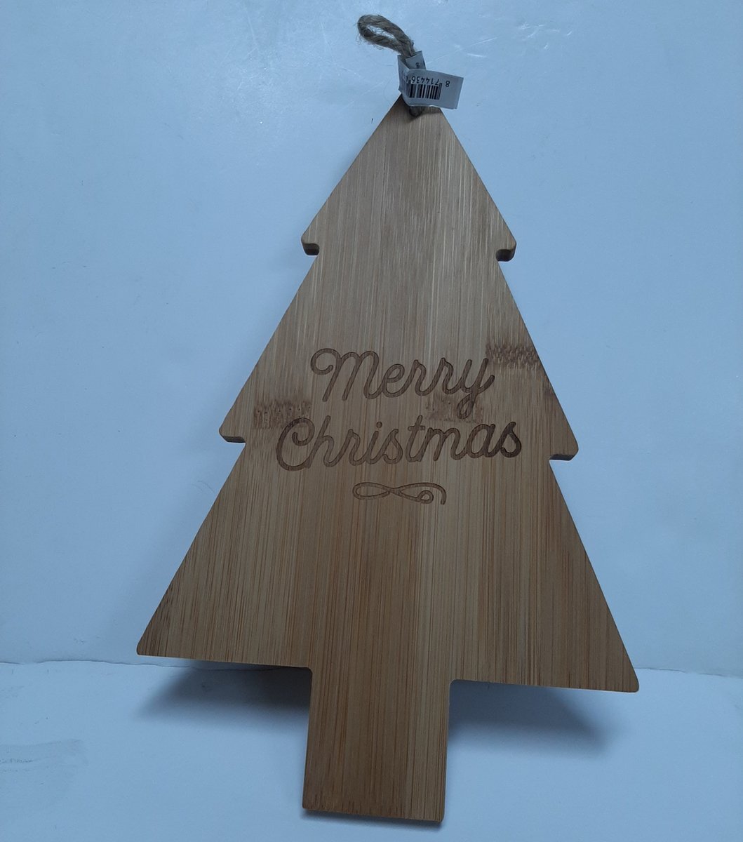 Miko Products Borrelplankje kerst met tekst Merry Christmas