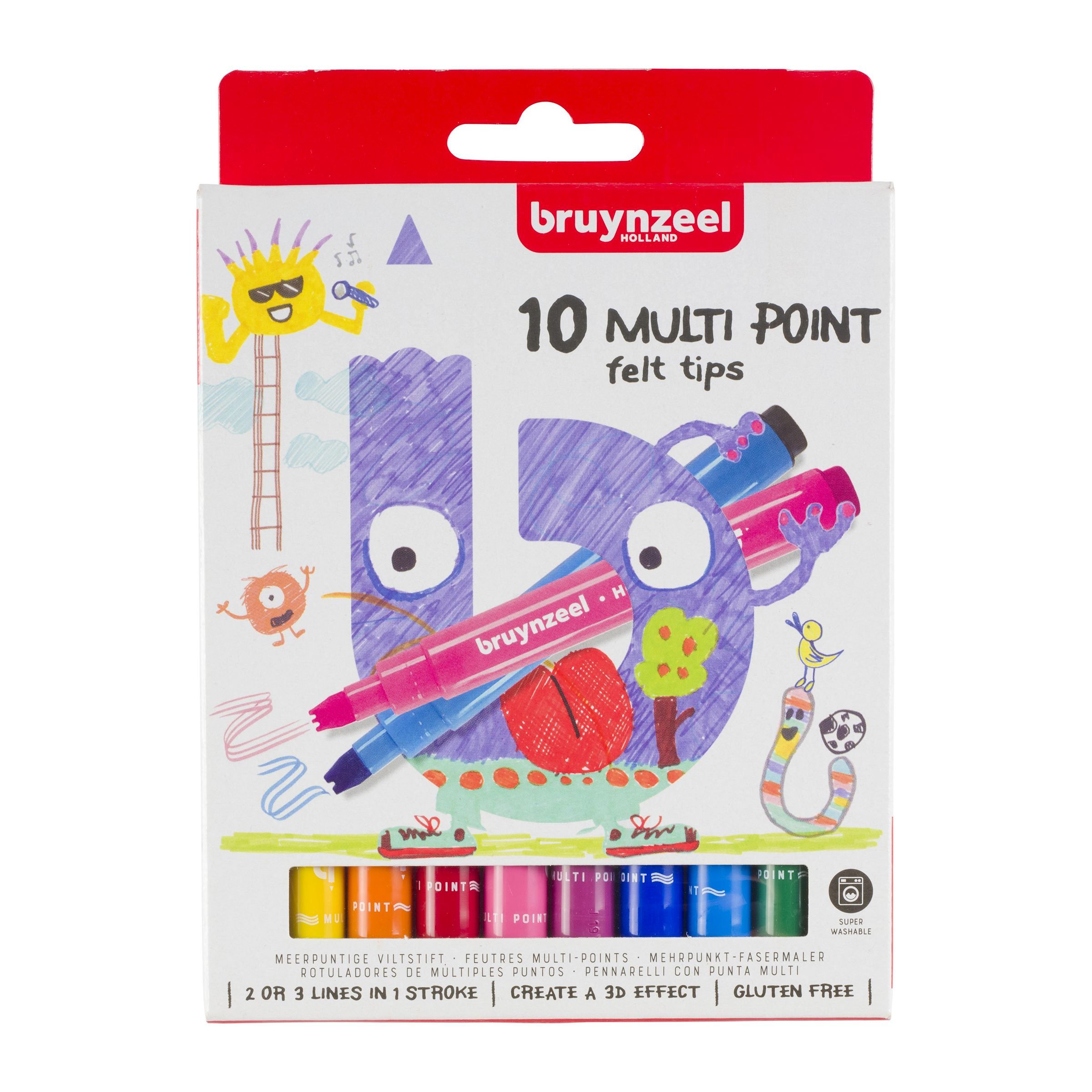 Bruynzeel Kids Zig Zag viltstiften Set 10