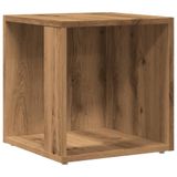 VidaXL Table d'appoint 33x33x34 cm bois sculpté artisanal chêne