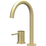 IVY Concord Wastafelkraan - 2-Gats Bladmontage - Geborsteld RVS 316 Mat Goud PVD
