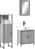 Maison Exclusive - Ensemble de meubles de salle de bain 3 pièces gris Sonoma en bois composite