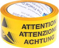 RS PRO ESD plakband, zwart, geel, 66 m x 50 mm, voor verpakking