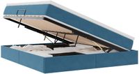 vidaXL Opbergbed met matras Donkerblauw 180 x 200 cm Fluweel