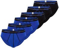 Sloggi Heren Slip / Onderbroek 6 Pack Start Donkerblauw / Lichtblauw