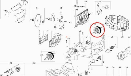 Metabo accessoires Metabo Reserveonderdeel | Wiel t.b.v. TS254