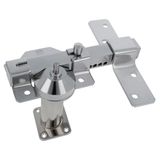 Amig - Opbouwdeurslot met veiligheidscilinder en openingsgrendel - Staal - Zilverkleurig - 70 mm cilinder - Inclusief 5 sleutels - 88 x 153 mm