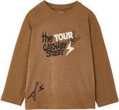 Vertbaudet Jongensshirt met lange mouwen Cappuccino Katoen Maat 116