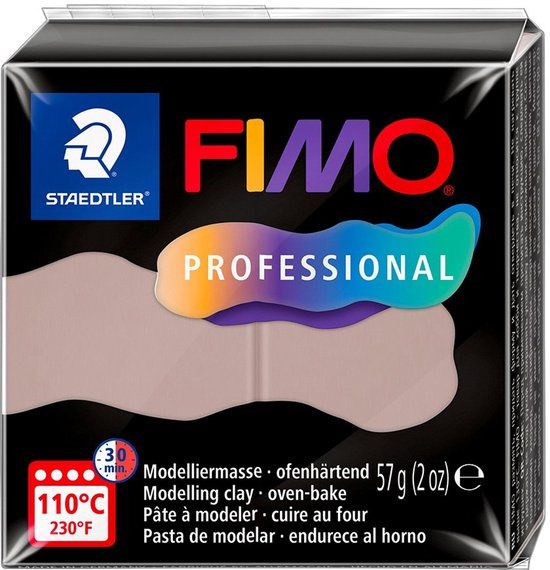 FIMO professional - ovenhardende boetseerklei - blok 57 gr - taupe