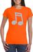 Bellatio Decorations Muziek thema feestkleding t-shirt - met zilveren muzieknoot - roze - voor dames - festival - thema party XS
