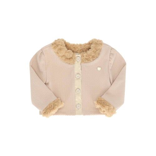 Le Chic gebreid vest lichtbruin