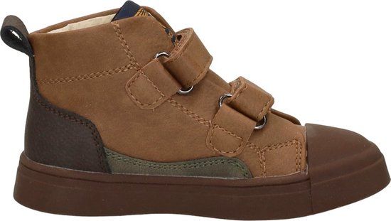 Shoesme Cognac Bootie Met Patches - Sneakers Kinderen - Jongens - Cognac - Microfiber nubuck - Maat 22