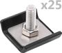 vidaXL Rastermatverbinding 25 sets antraciet