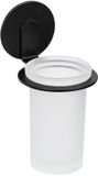 Wenko Turbo-Loc Bivio Tandenborstelbeker mat zwart aluminium