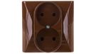 Ospel GP-2A/24 wandcontactdoos Bruin