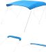 VEVOR Vervangende Boothoes Bootluifel Biminitop voor Boten 231-244CM Blauw