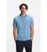 BOSS T-Shirt mit kontrastierendem Logo Blau (M), Freizeit, Baumwolle, Kurzer Ärmel
