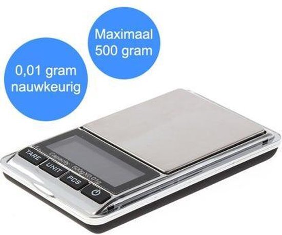 Infinite Pocket Elektrische keukenweegschaal - 0,01 tot 500 gram
