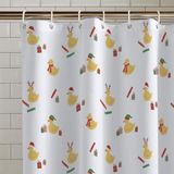 Catherine Lansfield Kerst Quacker 180x180cm Douchegordijn Wit
