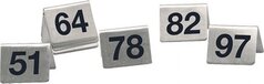 Tafelnummer Set (51-100) - RVS - Zwart