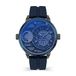 Police Ray PEWJQ2195240 Multifunctioneel herenhorloge met bronzen grijze wijzerplaat en donkerblauwe siliconen armband, 51 mm roestvrijstalen kast