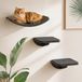 Mur pour chat - Cabane murale incurvée avec sisal - Lot de 3 - Bois de pin massif - Capacité de charge de 15 kg
