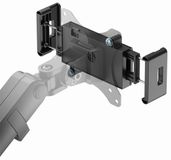 Logilink smartphone/tablet houder voor monitorarm, zwart