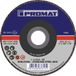 Promat/Tecwerk Disque à tronçonner D125x0,8 mm coudé Inox trou d. 22,23 mm