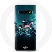 Maniacase Etui voor Samsung Galaxy S10 Edge Demon Slayer Manga Tanjiro en Nezuko