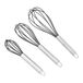 AmazonCommercial Roestvrij staal en anti-aanbak siliconen garde reeks, 20,32, 25,40 en 30,48 cm, 3 stuks