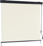 Merkloos Relaxdays verticaal zonnescherm - 250 x 160 cm - met zwengel - balkon en terras - beige