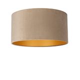 Uniqq Lampenkap velours taupe Ø 50 cm - 25 cm hoog