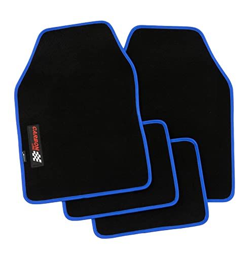 Petex 11380005 Autotapijt Universal Carbon, 4-delig, blauw
