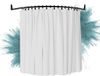 Unyqoos Rail de rideau de douche d'angle, 140 x 140 cm, tringle de douche d'angle, montage mural pour baignoires, acier thermolaqué noir