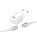 Intenso W30C GaN USB-C Power Adapter Set met 30W Snelladen en USB-C naar USB-C Kabel - Wit