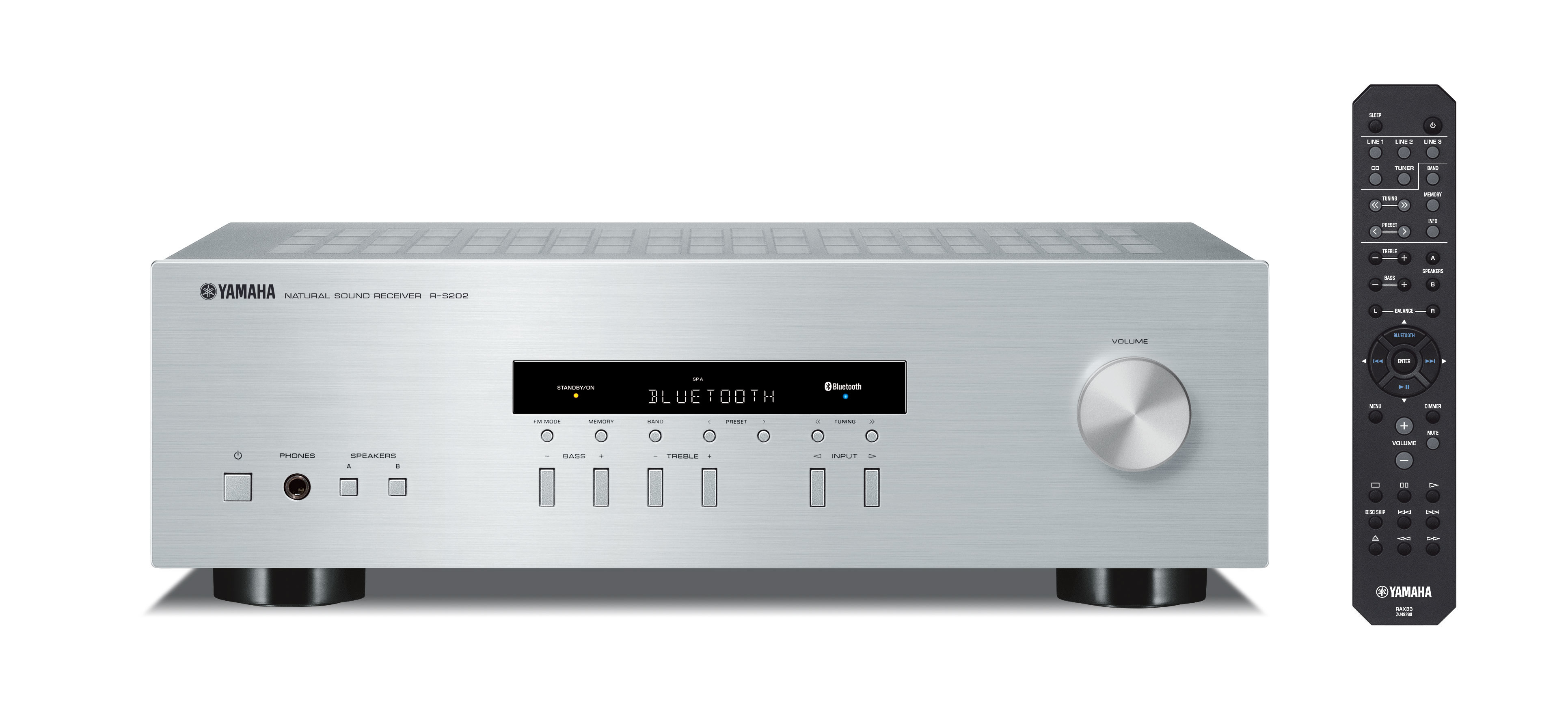 Yamaha R-S202D - Stereo Receiver - Bluetooth - DAB+ - Silver