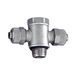 Riegler T-draaischroefverbinding, met O-ring, G 1/4 a., voor slang 10/8 mm, SW 17, werkdruk max. 18 bar, messing vernikkeld