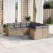 Maison Exclusive - Ensemble de jardin, 8 pièces, avec coussins, beige, en polyrotin