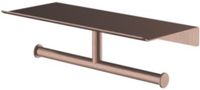 Hotbath &MORE Dubbele Rolhouder - voor planchet serie - PVD - geborsteld koper SHA05BCP