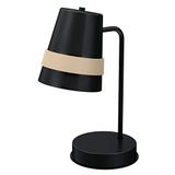 Homemania tafellamp, metaal, zwart, hout