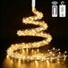 yowin Kerstlichtsnoer, 1 m, 100 leds, waterval, waterdicht, met batterijen, timer, afstandsbediening, 8 modi, voor kerstboom en binnendecoratie