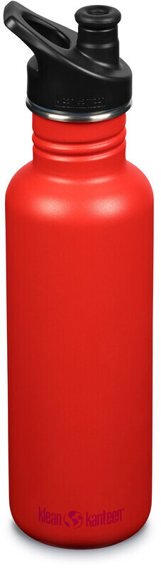 Klean Kanteen Klean Kanteen Classic Fles 800ml met sportdop, rood  2023 BPA-vrije Bidons