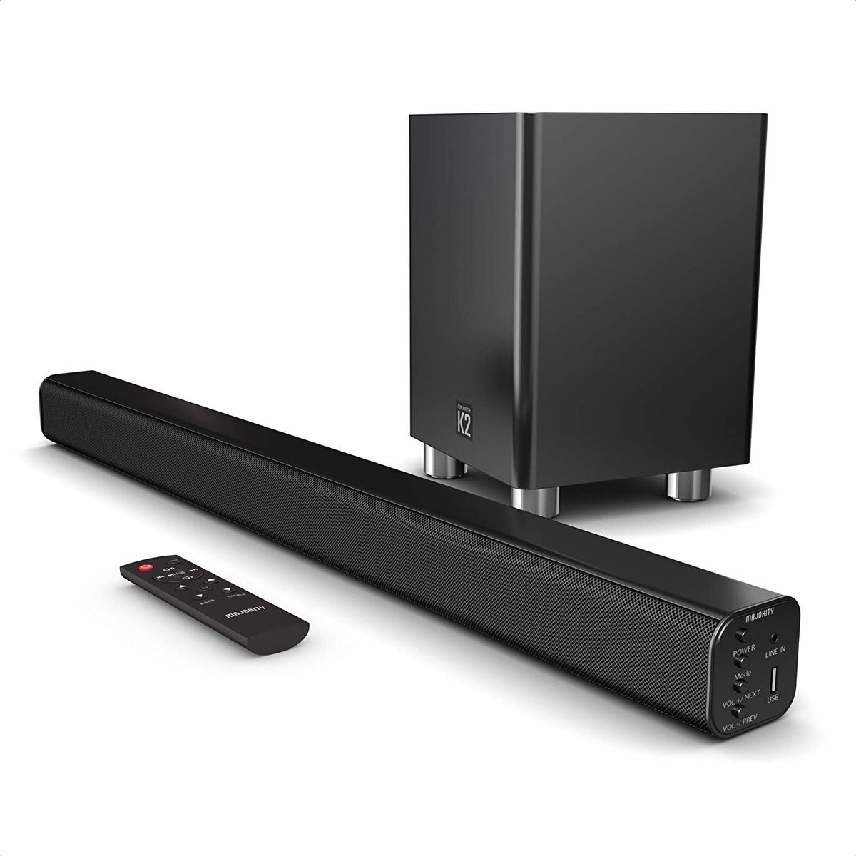 Majority K2 - Soundbar + Subwoofer - Black