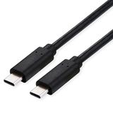 ROLINE USB4 Gen3x2 Kabel, C-C, M/M, 8K UHD-2, 40Gbit/s, 240W, zwart, 1 m