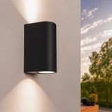 Ledvion - LED Wandlamp Douglas - Antraciet - Zwart - GU10 - IP54