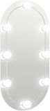 vidaXL Spiegel met LED-verlichting ovaal 80x40 cm glas