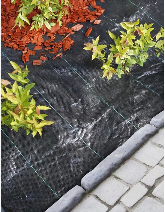 Nature - Gronddoek - 2 x 10m - 100 g/m² - zwart - anti-worteldoek