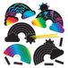 Baker Ross Regenboogmagneten om te krassen (10 stuks) – knutselwerk en vakantie-activiteiten voor kinderen.