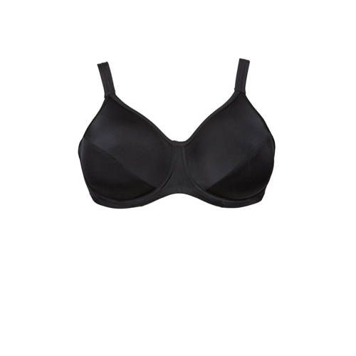 Plaisir +size Niet-voorgevormde beugel bikinitop - Zwart