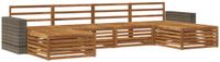 vidaXL - Bank loungeset - Massief Acacia Hout - Naturel - 4 zitplekken