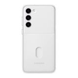 Samsung Galaxy S23+ Frame telefoonhoesje, dual look beschermhoes w/2 verwisselbare zwarte platen inclusief transparante en kaartsleuf houder, Amerikaanse versie, EF-MS916CWEGUS, wit